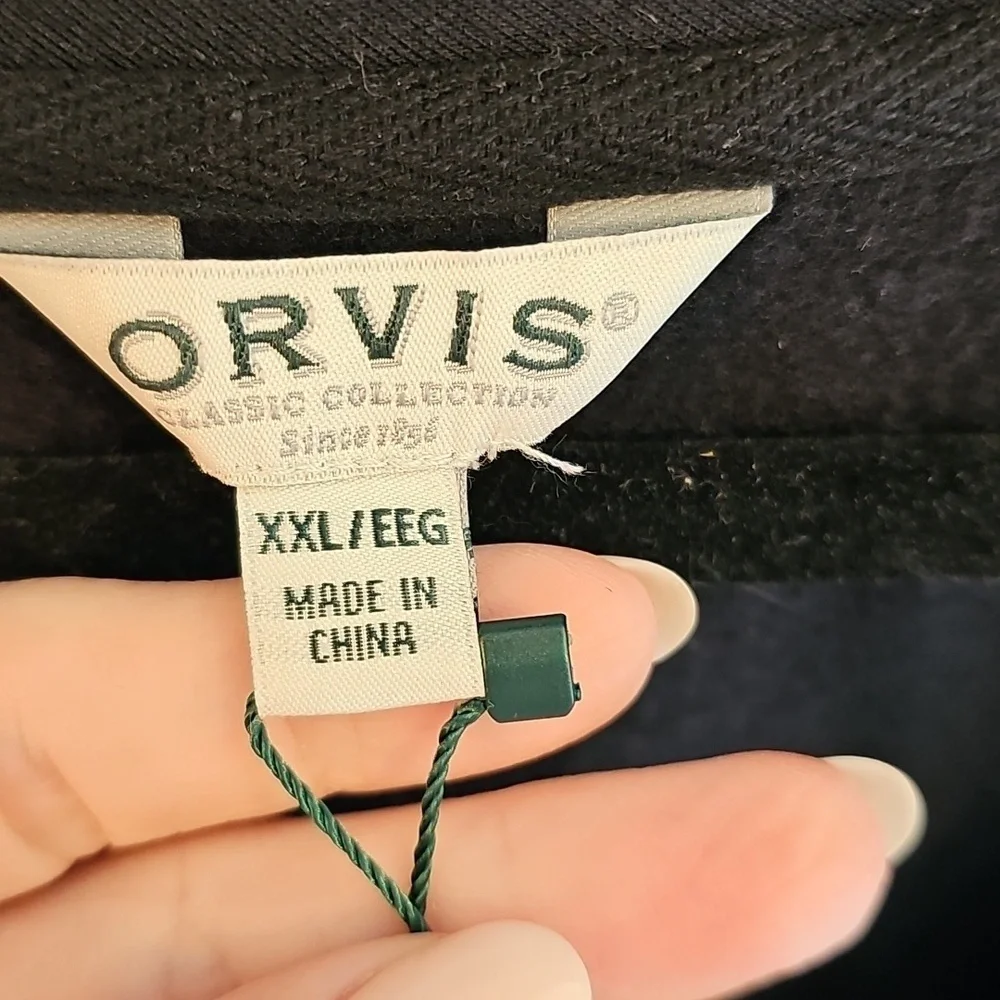 Women's Navy V-Neck Sweatshirt from Orvis - Picture 4 of 7